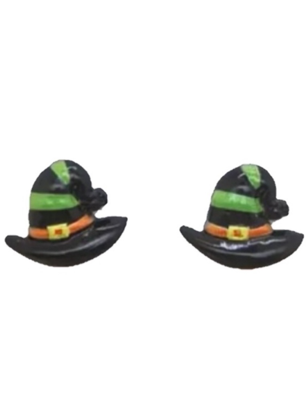 Striped Witches Witch Hat Halloween Stud Earrings